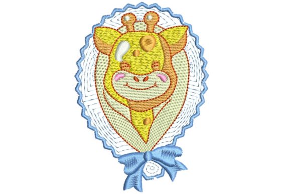 Baby Giraffe Blue: A Sweet, Stitch-Ready Embroidery Gem