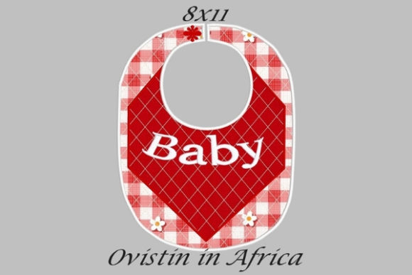 Baby Red Gingham Adorable Baby Bib