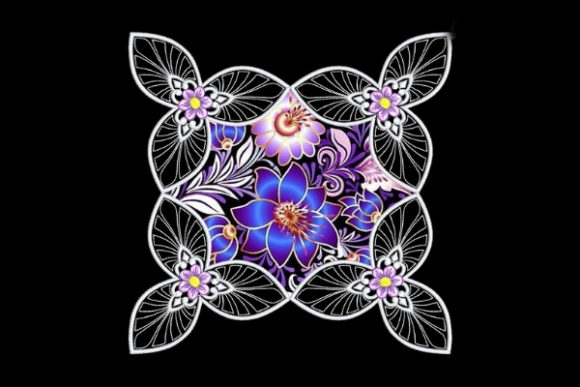 Beautiful Satin Applique Quilt Block