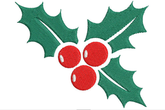 Cute Christmas Holly Leaves and Berries