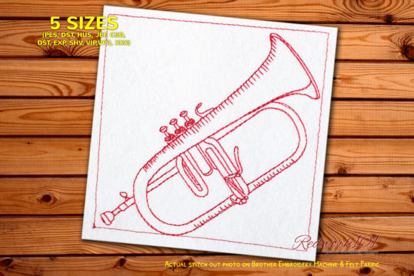 Flugelhorn-trumpet Embroidery Design Review