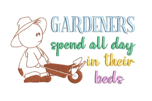 Gardener, Simplistic Lines, with Quote