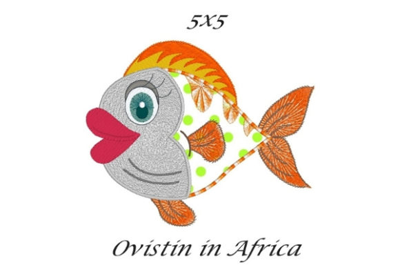 Green Dotted Sassy Applique Fish