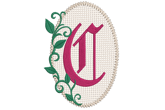 Olde English Monogram Letter C