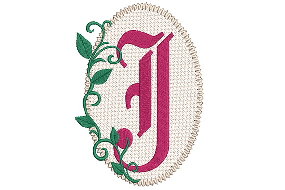 Olde English Monogram Letter J