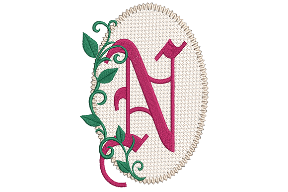 Olde English Monogram Letter N