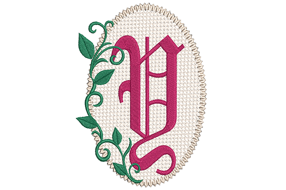 Olde English Monogram Letter Y