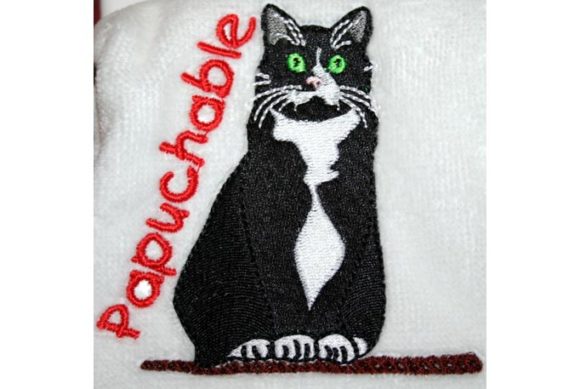 Papuchable Kitty: A Sweet, Stitch-Ready Embroidery Gem