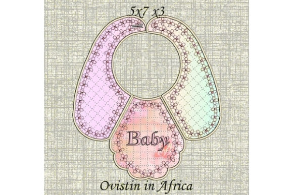 Pink Baby Bib for Small Hoops