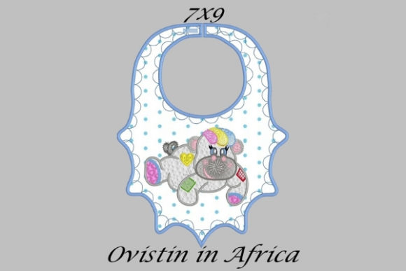 Playful Baby Hippo Bib Small