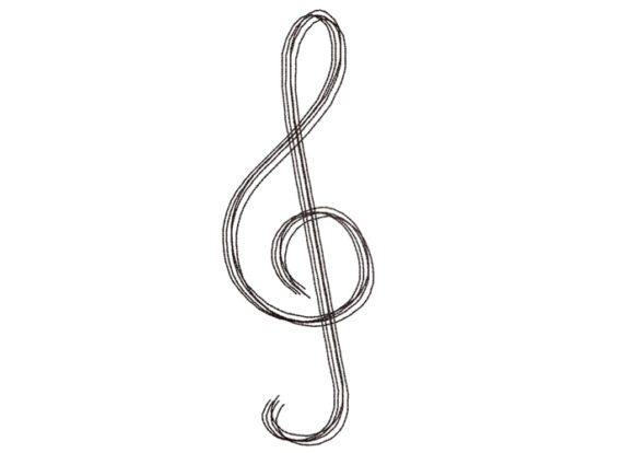 Treble Clef Scribble Stitch
